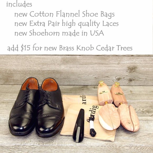 Allen Edmonds PERRY 11.5 D Black * new Flannel Bags (add $15 Cedar Trees) main image 8